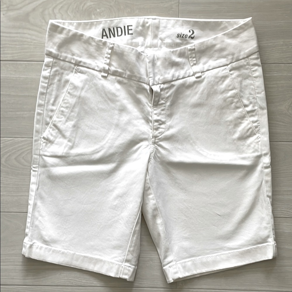 J. Crew Andie White Stretch Cotton 9” Chino Shorts